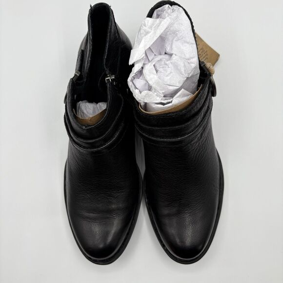 Born Women's Kati Block Heel Leather Boot Black Women’s 6.5 Biker Outdoor - Picture 3 of 10